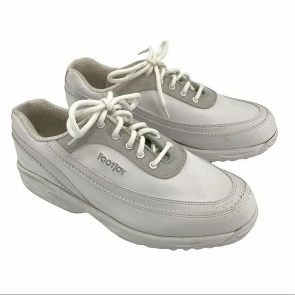 Footjoy Mens White Leather Lace Up Golf Shoes with Cleats Mens Size 10 - Picture 1 of 12